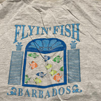 Flyin Fish Cropped Womens Grey Oversized T Shirt (L)