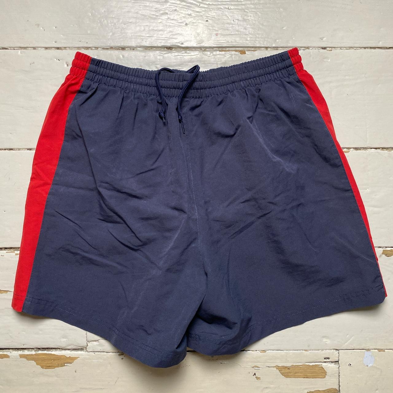 Umbro Navy and Red Shell Track Pant Shorts