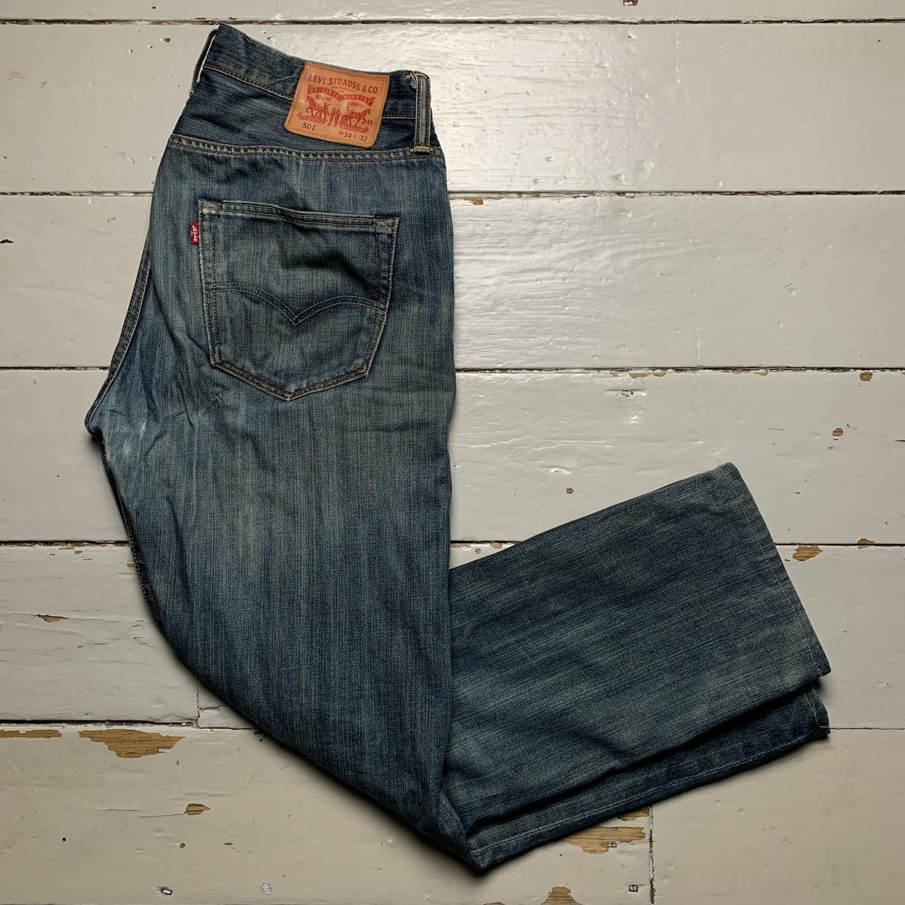 Levis 501 Grey Navy Jeans