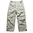 Maharishi Vintage Light Sand Beige Khaki Sequin Embroidered Combat Parachute Baggy Trousers (XS)