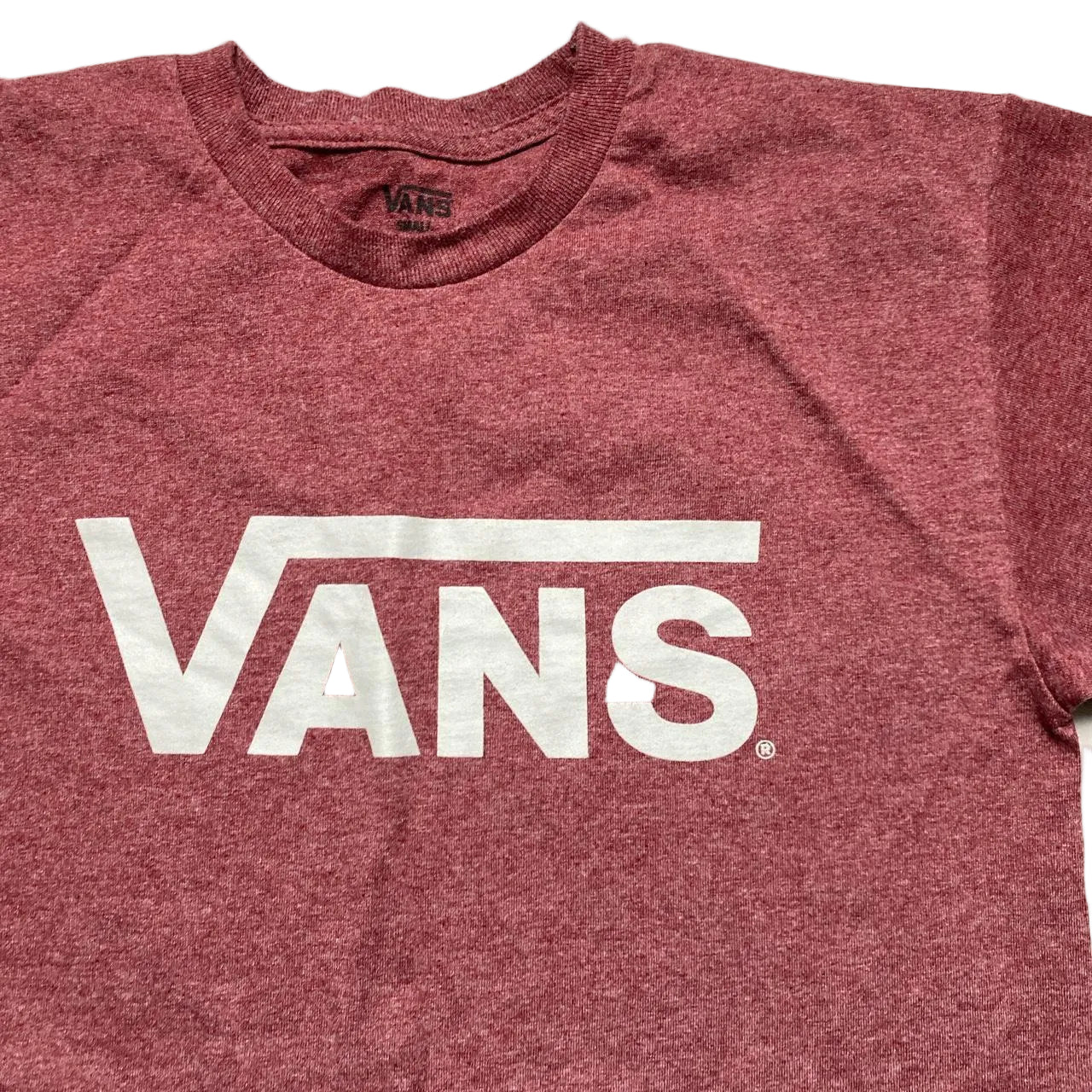 Vans Burgundy and Grey T Shirt (S)