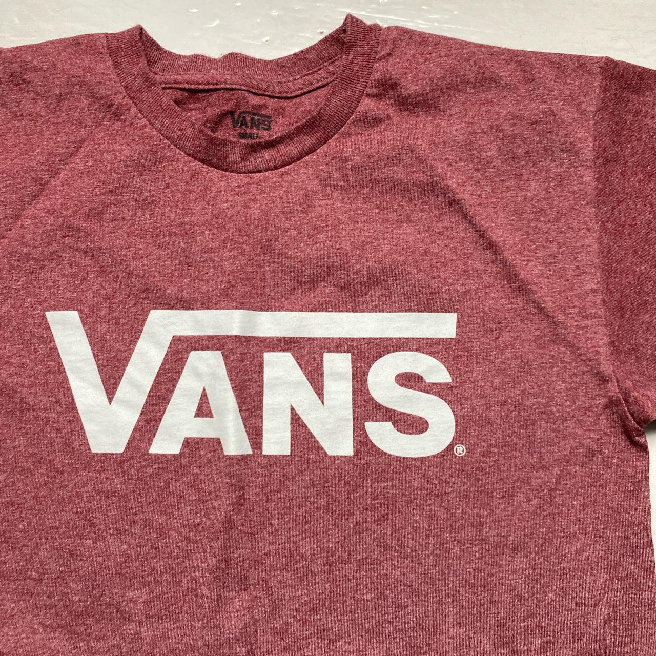 Vans Burgundy and Grey T Shirt