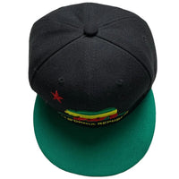 California Republic Black Rasta and Green Snapback Cap