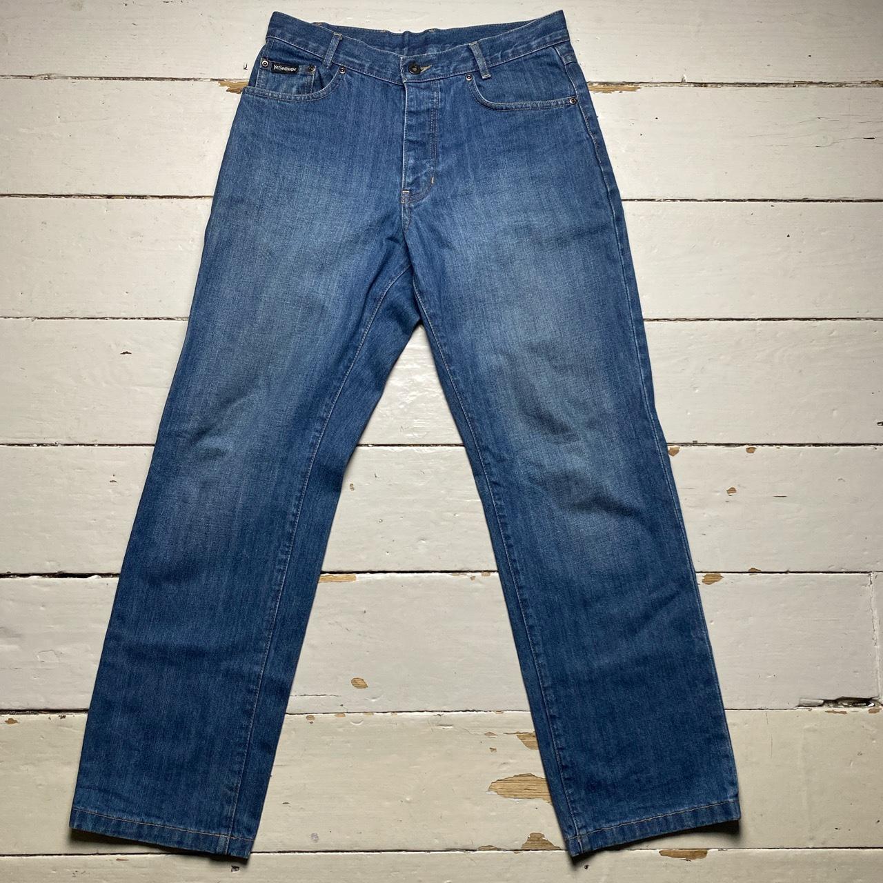 YSL Vintage Yves Saint Laurent Navy Baggy Jeans