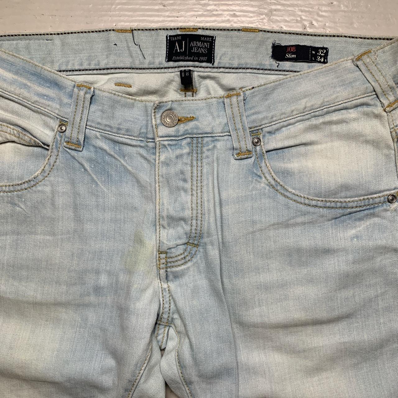 Armani J08 Vintage Light Blue Jeans