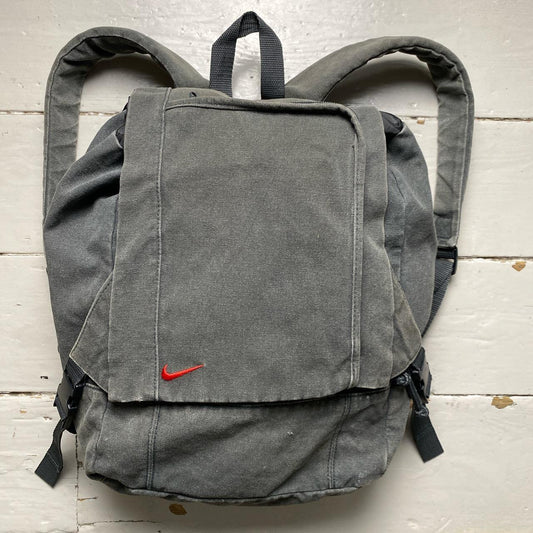 Nike Vintage 90’s Grey and Red Rucksack Backpack