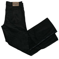 Moschino Jeans Vintage Black and Grey Stitch Jeans with Tape Repeat Logo (34W)