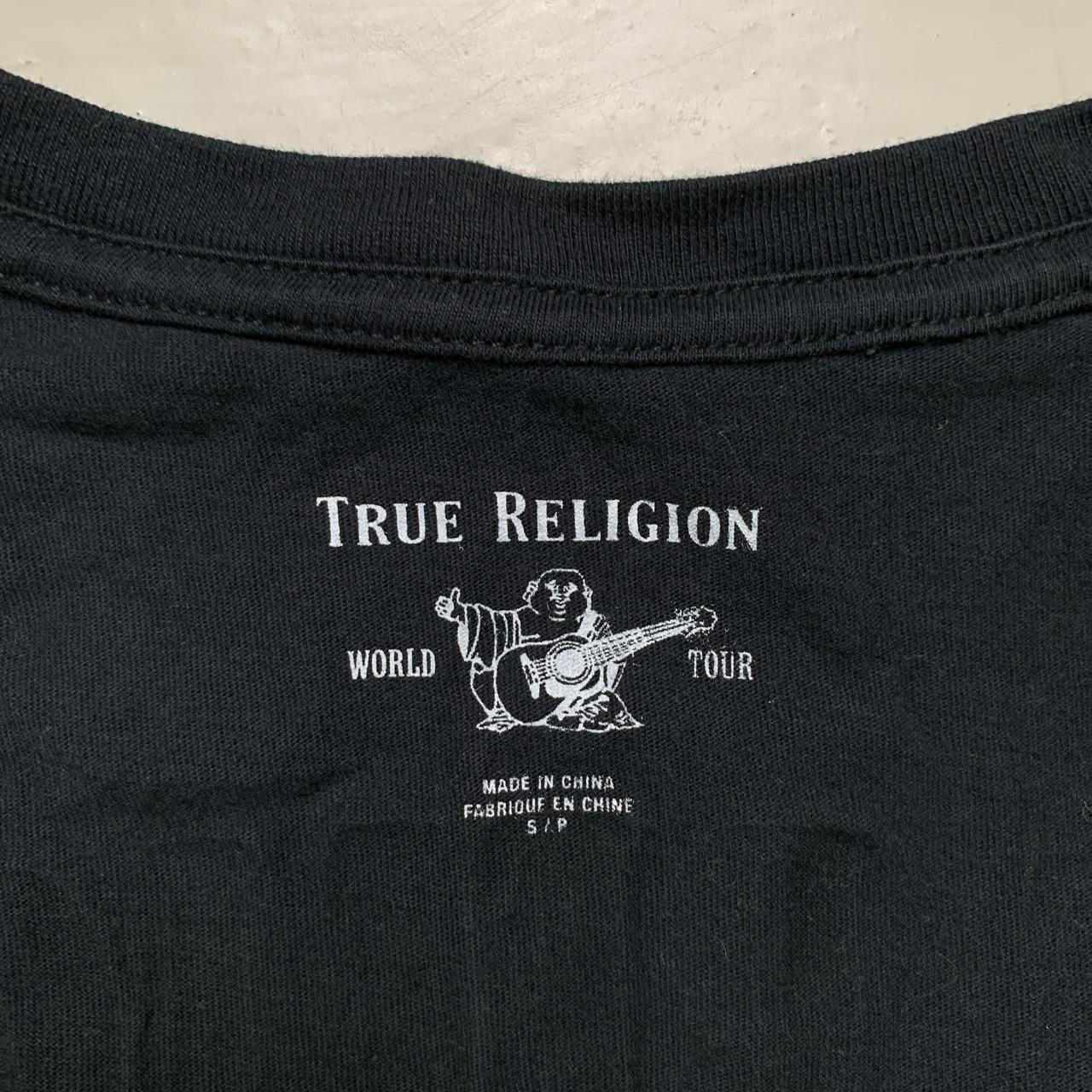 True Religion Womens T Shirt Black and White