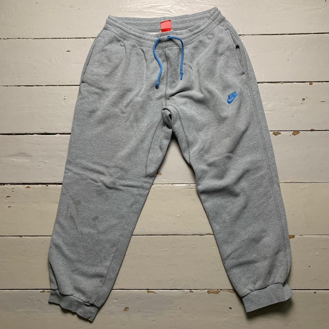 Nike Grey and Blue Vintage Baggy Joggers