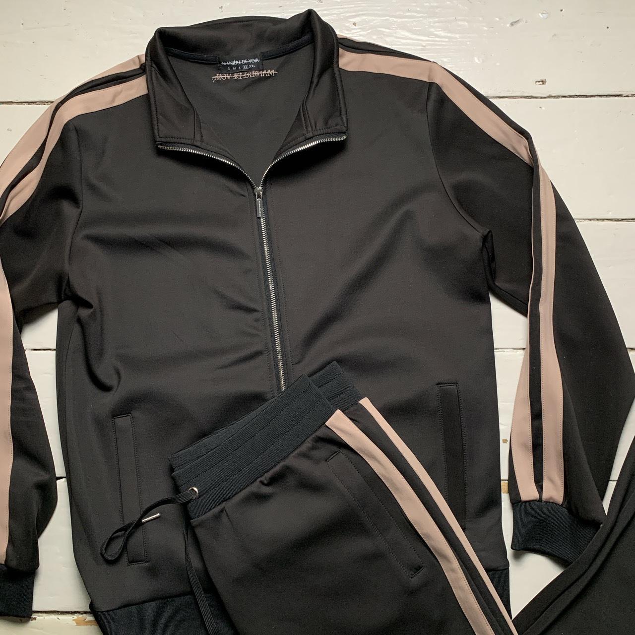 Maniere De Voir Dark Brown Cream Tracksuit