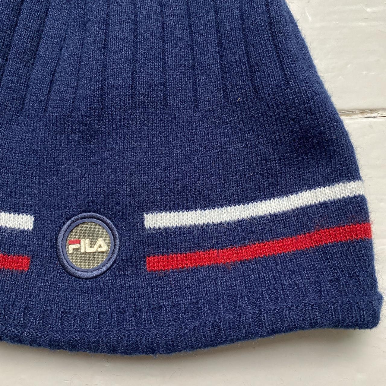 Fila Navy White and Red Vintage Beanie Hat