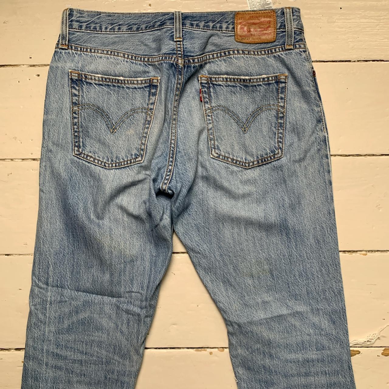 Levis 501 CT Light Blue Distressed Jeans