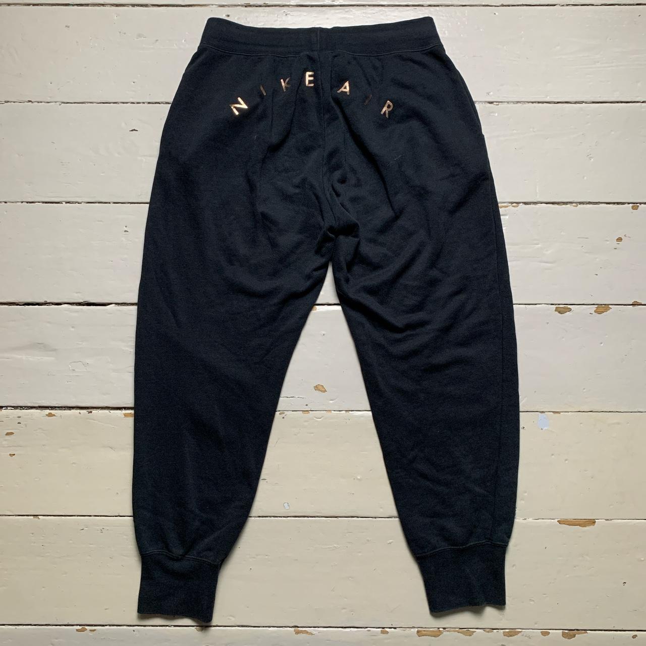 Nike Air Womens Black and Rose Gold Jogger Bottoms