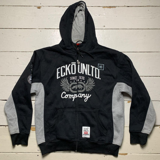 Ecko UNLTD Black and Grey Hoodie