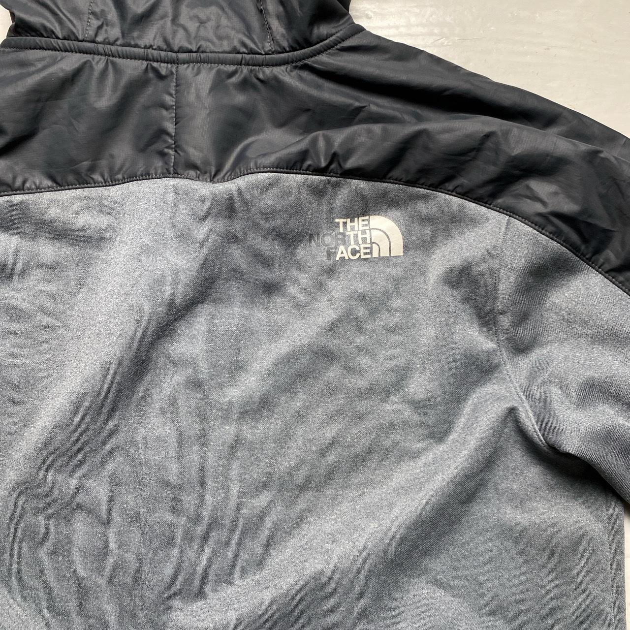 The North Face Grey Black and White Hoodie Jacket