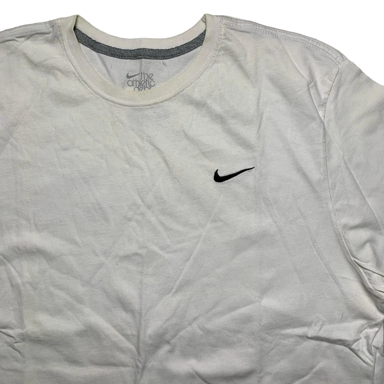 Nike Swoosh White and Black T Shirt (2XL)