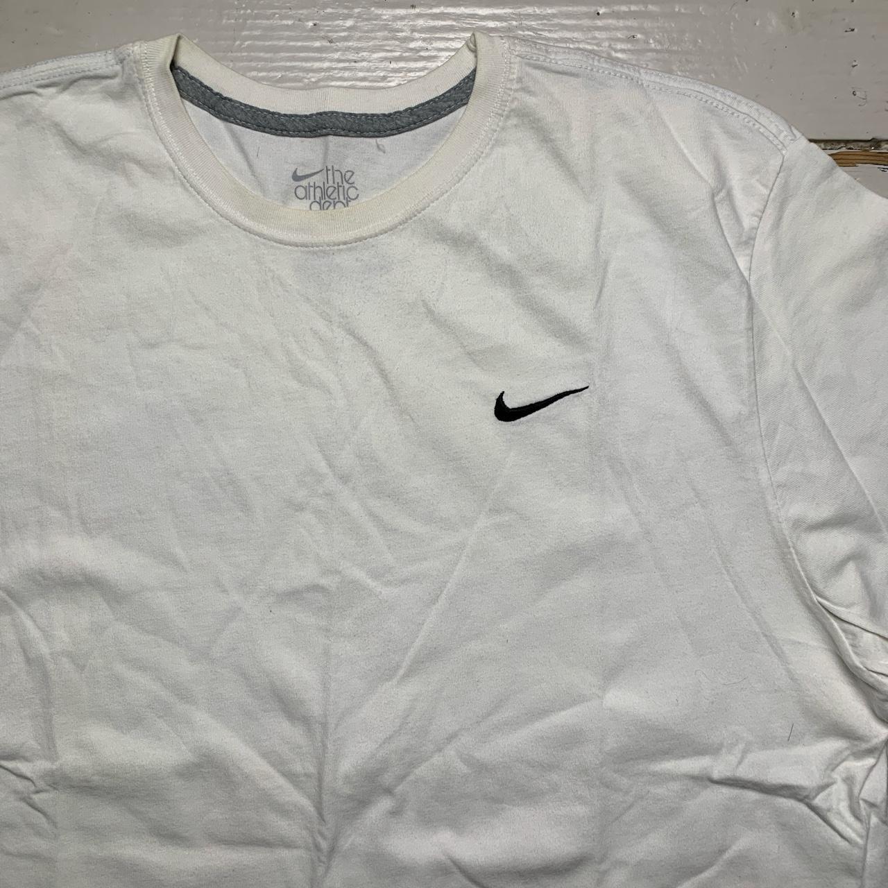 Nike Swoosh White and Black T Shirt