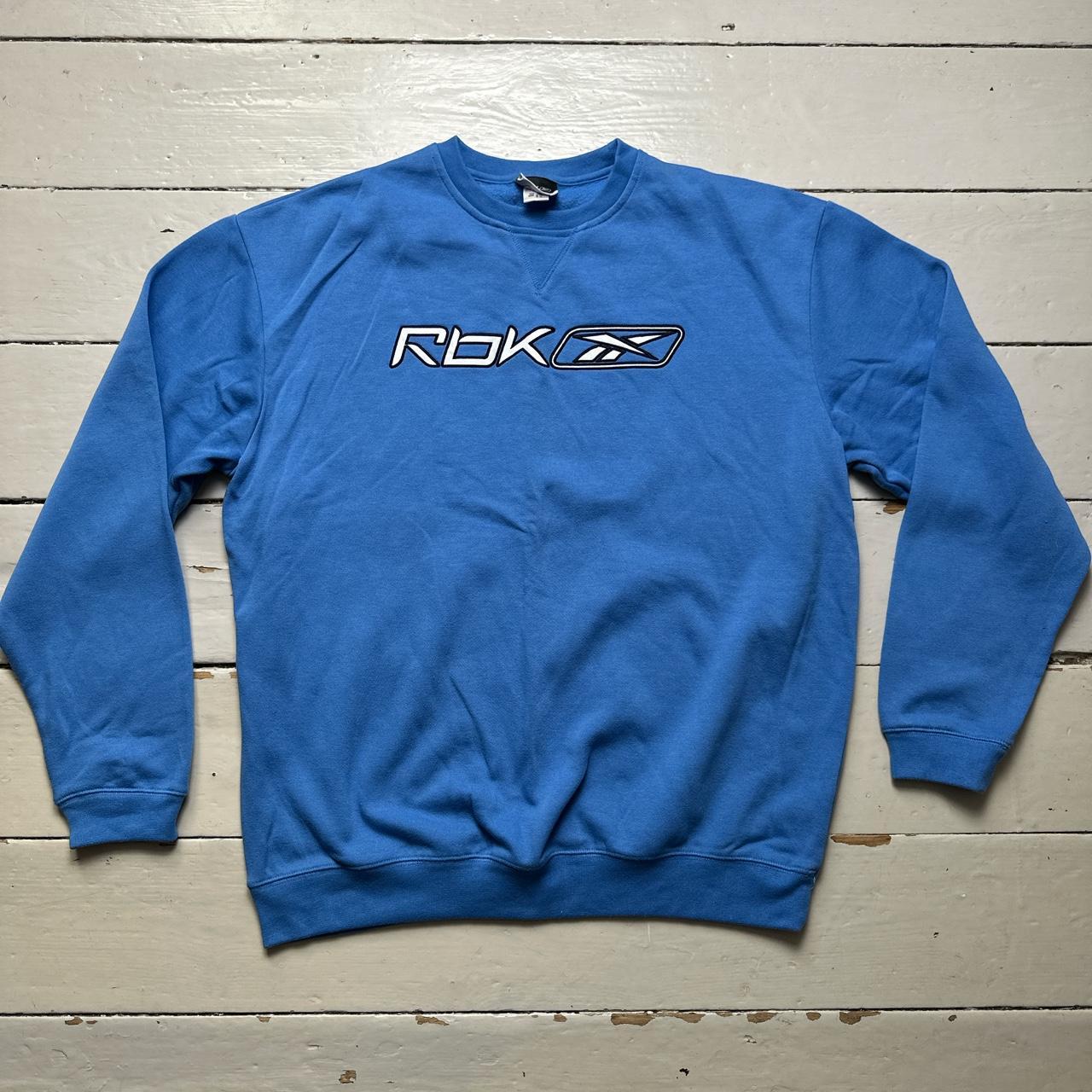 Reebok Vintage Light Blue and White Jumper