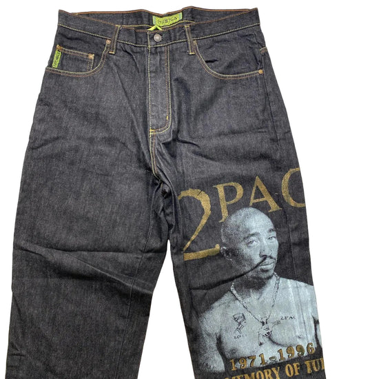 2Pac Tupac Shakur Vintage Hustla Baggy Jeans (38W)
