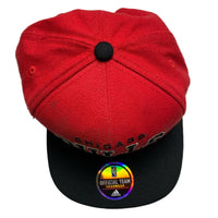 Chicago Bulls Red and Black Adidas Snapback Cap