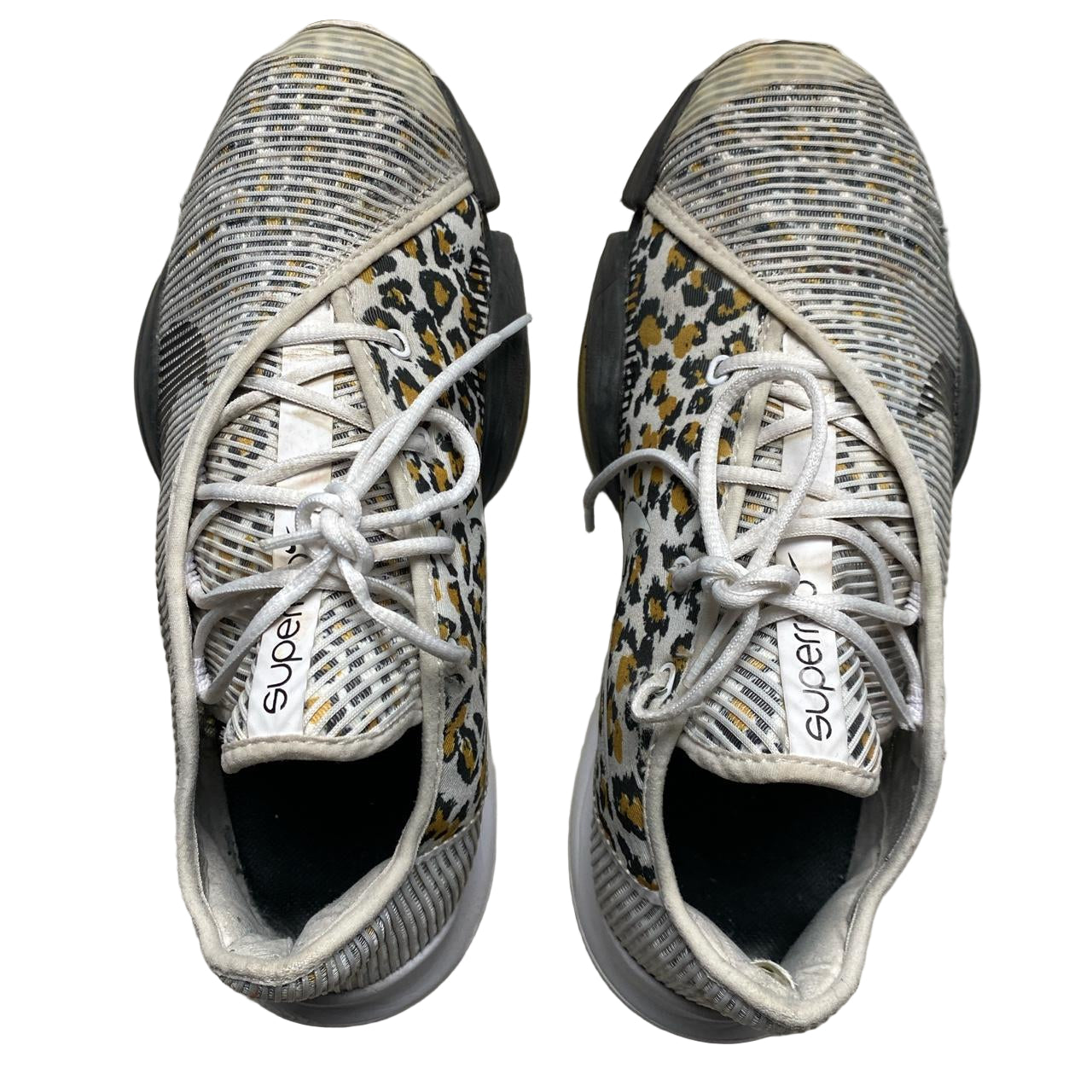 Nike Superrep Cheetah Print White and Black Running Trainers (UK 6.5)