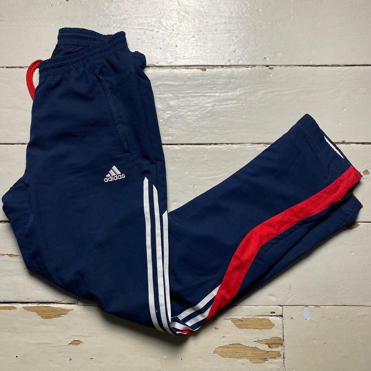 Adidas Navy White and Red Shell Baggy Trackpant Bottoms