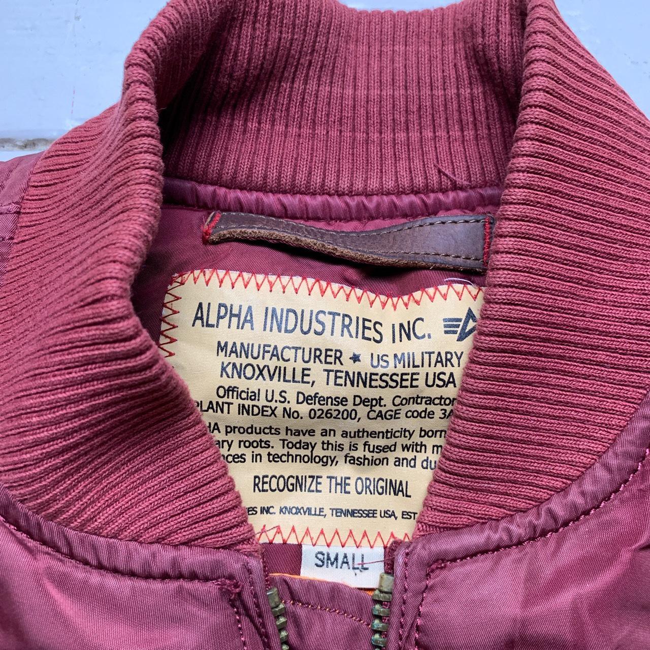 Alpha Industries Burgundy Bomber Jacket