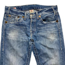 True Religion Mickey Big T Light Blue Big White Stitch Jeans (34W)