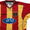 Galatasaray Vintage 2002 Football Jersey Red and Yellow Jersey (S)