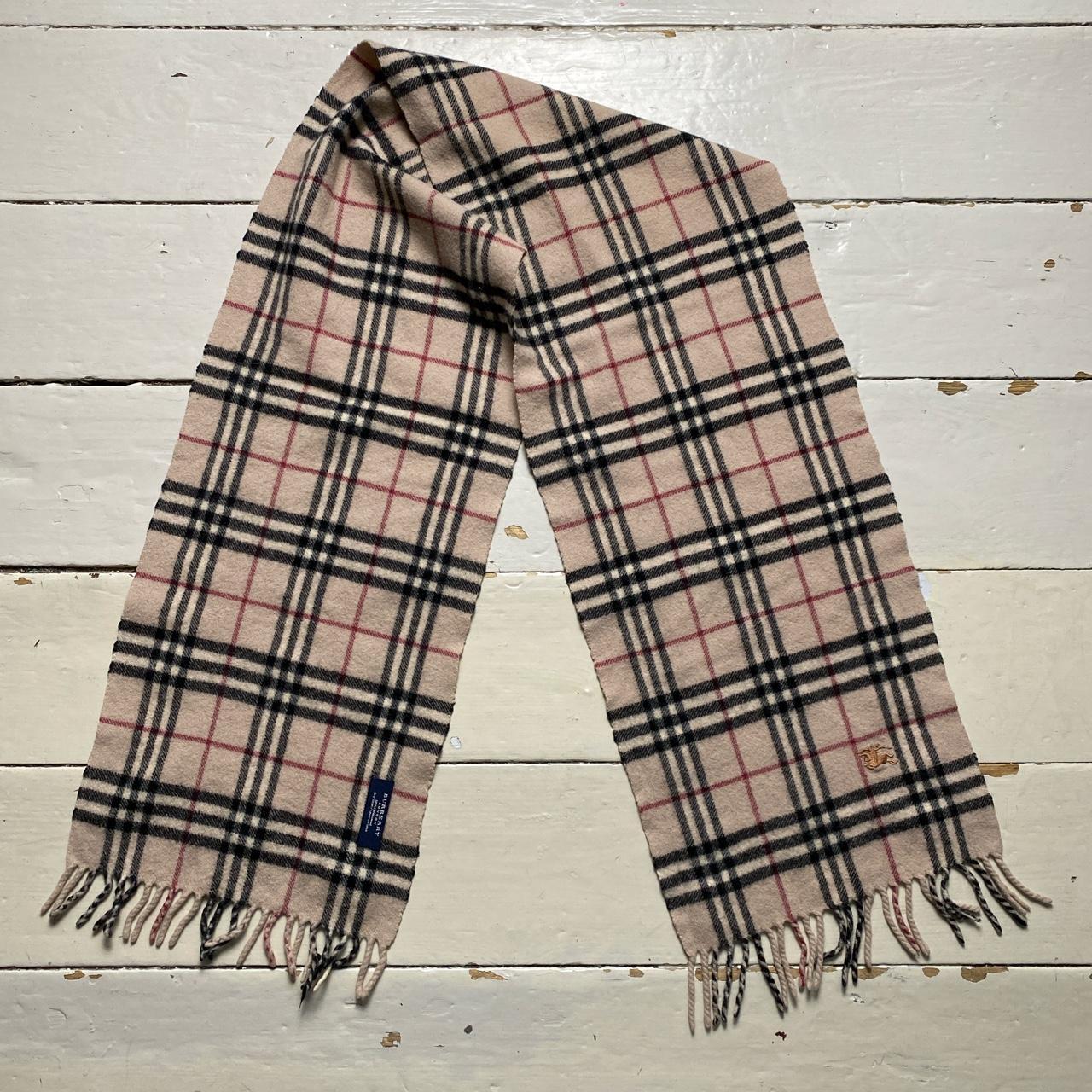 Burberry Nova Check Lambs Wool Scarf