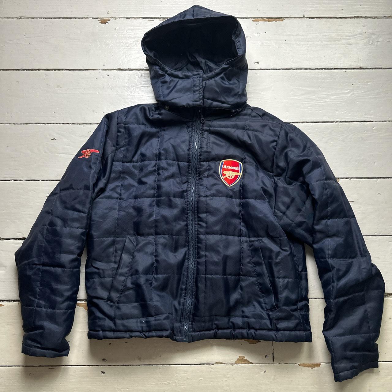 Arsenal Vintage Navy and Red Puffer Jacket