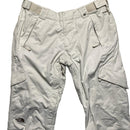 The North Face Vintage White and Brown Ski Salopette Snowboarding Cargo Trousers (L)