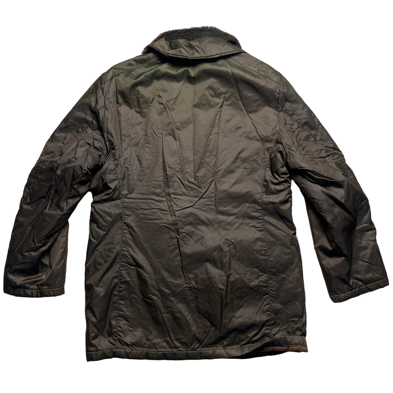 United Colours of Benetton Brown Light Fur Trim Jacket (M)