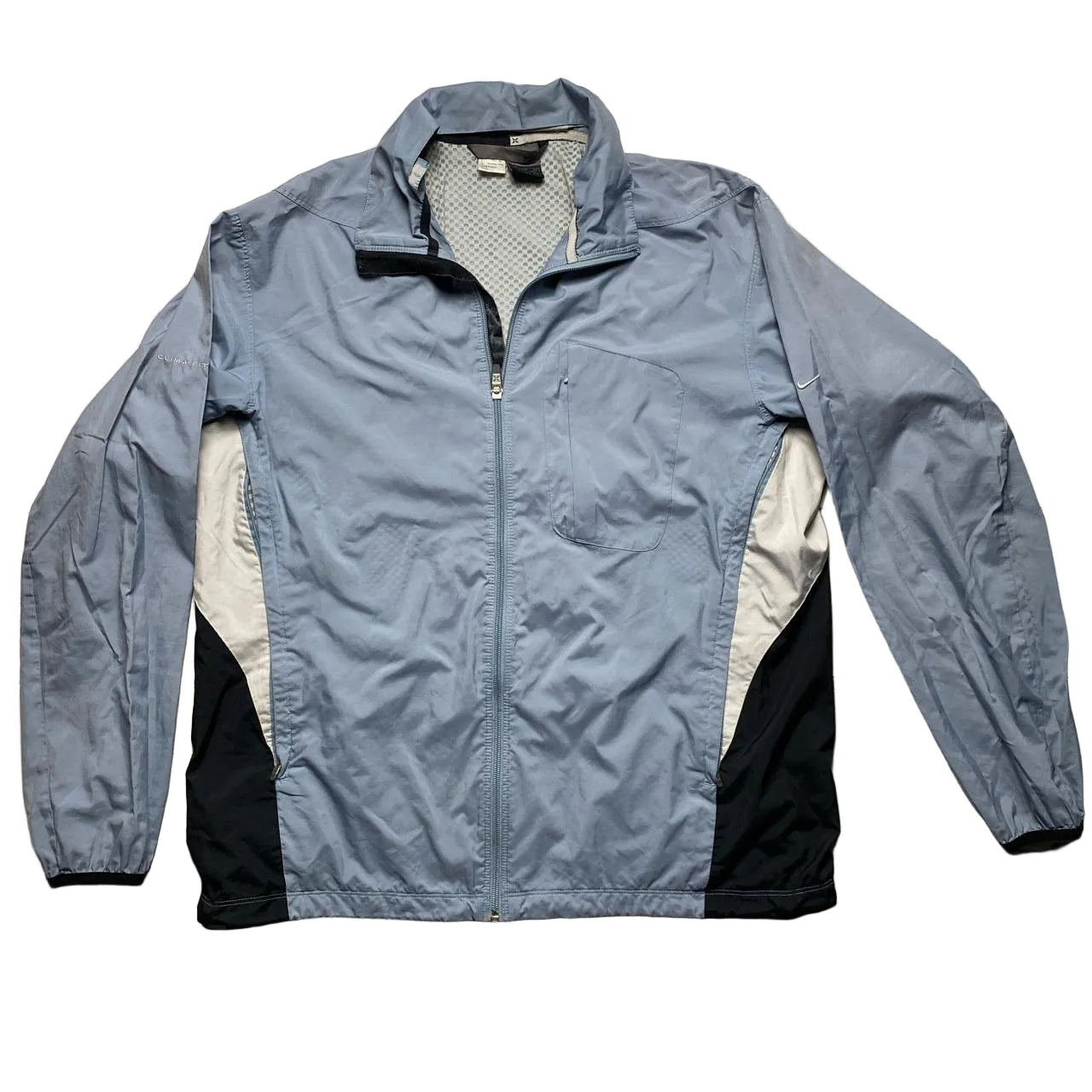 Nike Vintage Swoosh Baby Light Blue and White Shell Tracksuit Jacket (XL)
