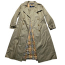Burberry Vintage Khaki Nova Check Trench Coat (UK 10)