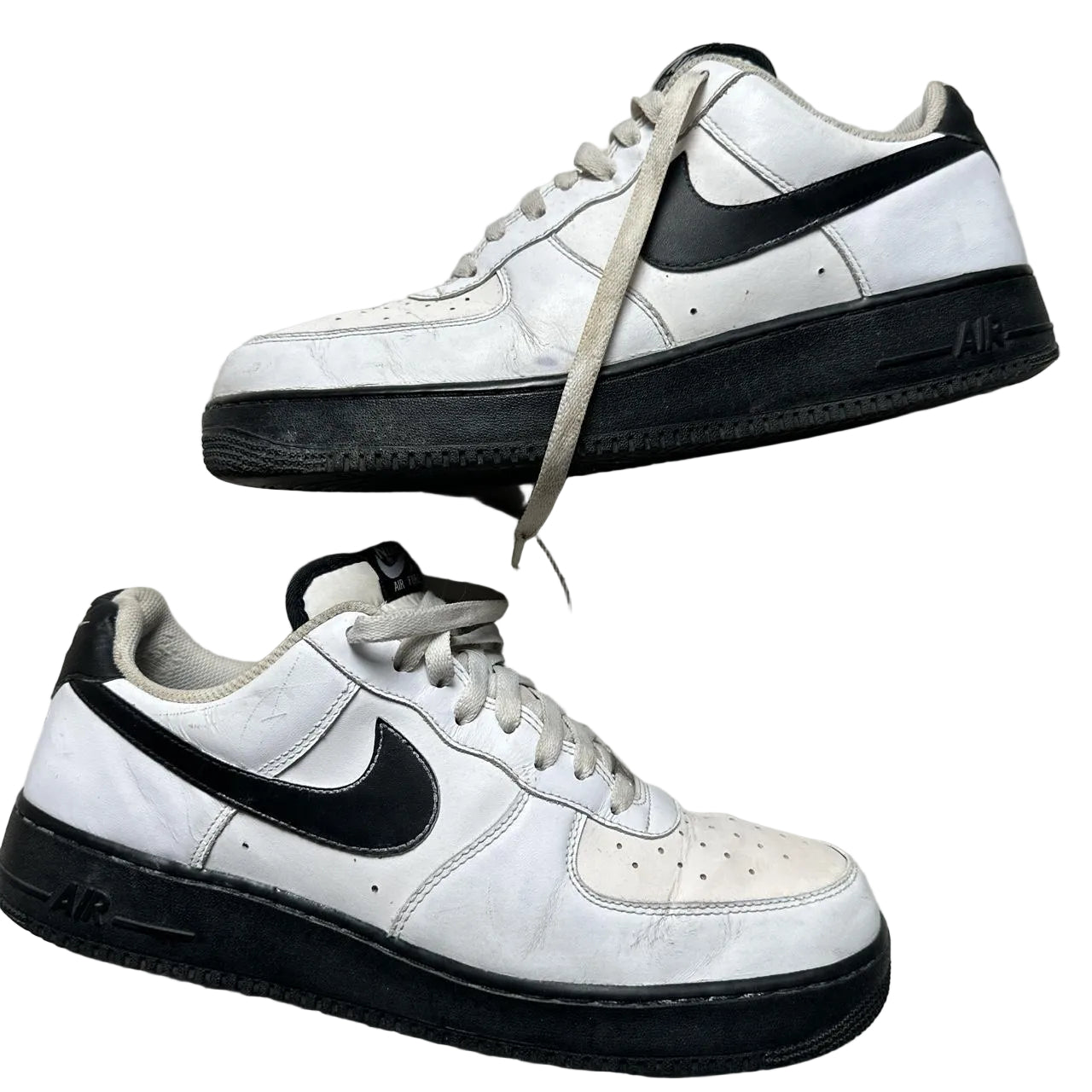 Nike Air Force 1 White and Black (UK 12)