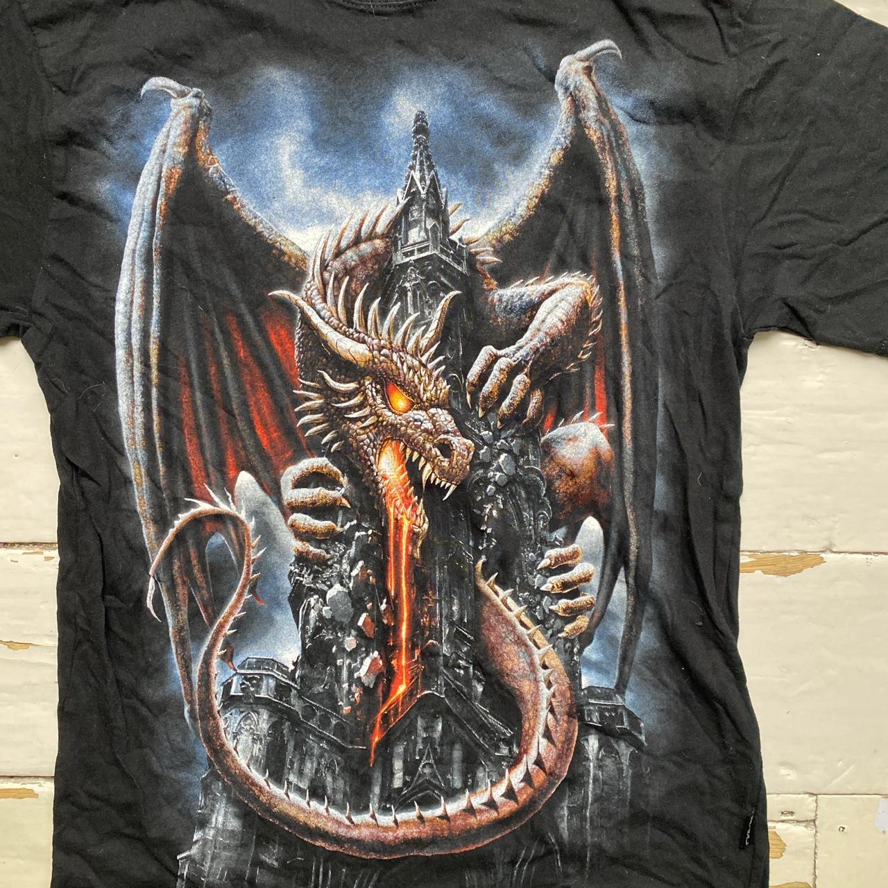 Spiral Vintage Goth Grunge Dragons T Shirt