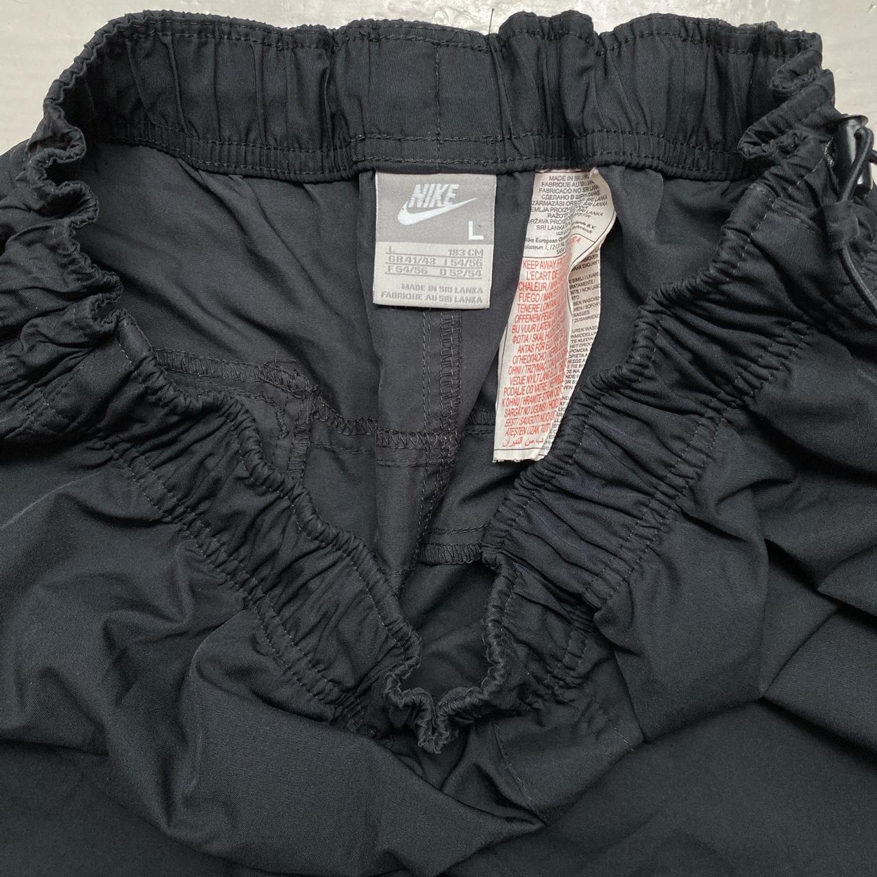 Nike Shox Black and Orange Vintage Shell Baggy Track Pant Bottoms