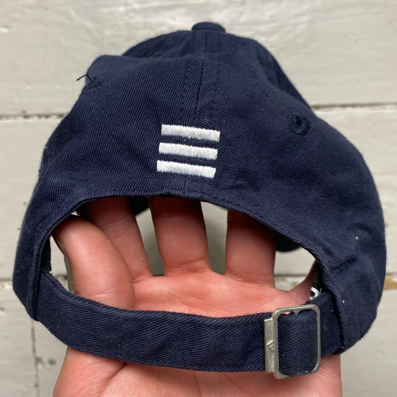 Adidas Navy and White 3 Stripe Cap