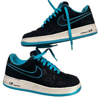 Nike Air Force 1 Black Light Blue and White (UK 9.5)