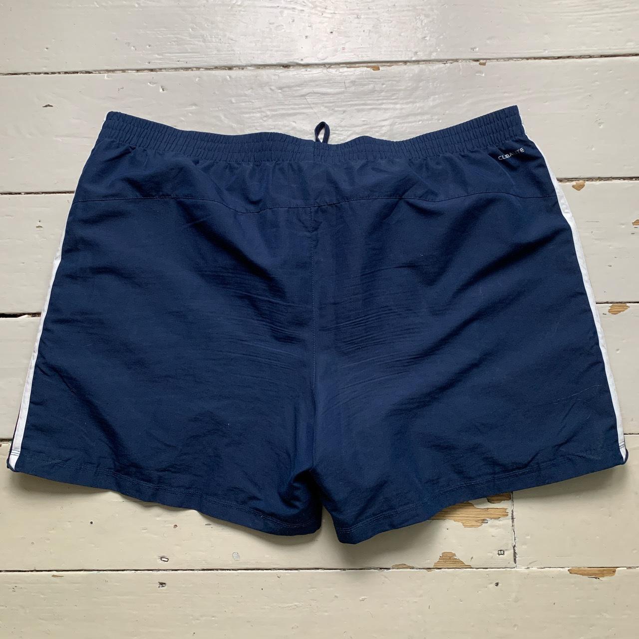 Adidas Performance Essentials Navy and White Strip Shorts