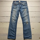 True Religion Ricky Super T Big Stitch Blue and Navy Jeans