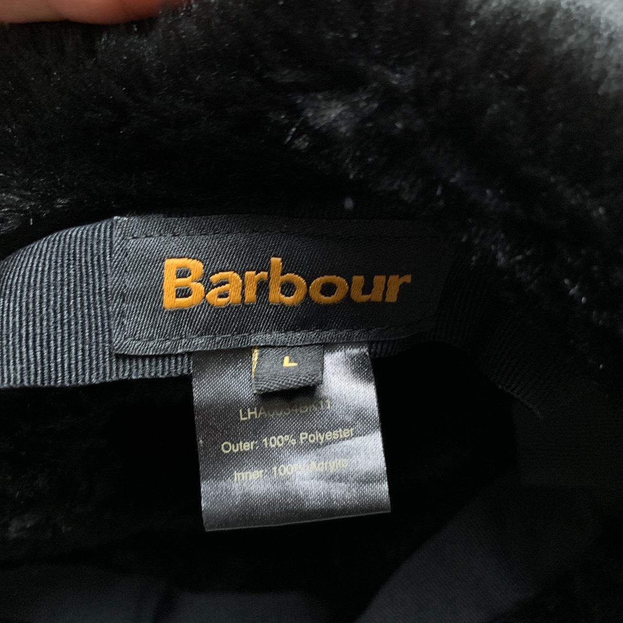 Barbour Black Suede Faux Fur Bucket Hat