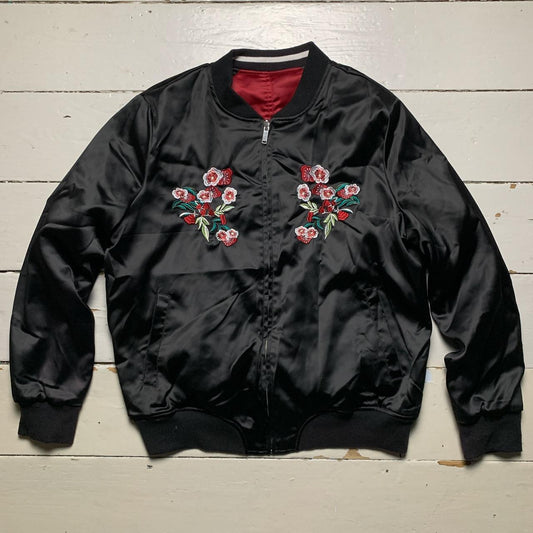 Atmosphere Embroidery Bird Bomber Jacket