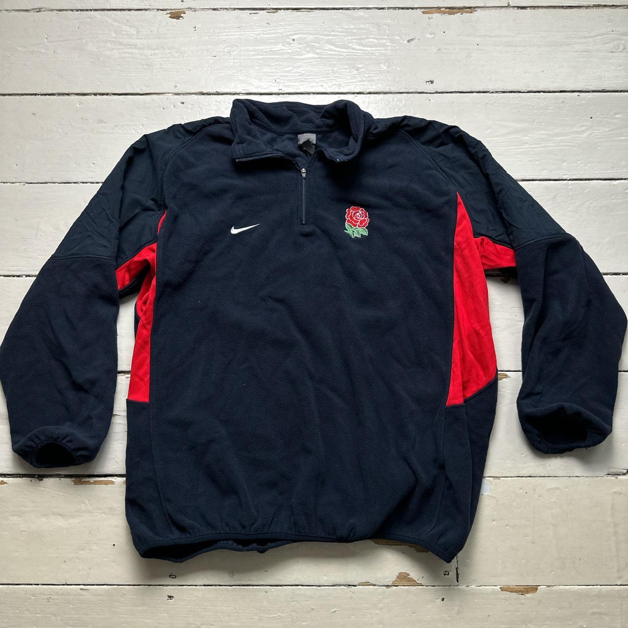 Nike England Rugby Vintage Fleece Quarter Zip Jumper