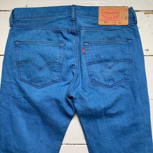 Levis Vintage Blue and Black Stitch 501 Jeans