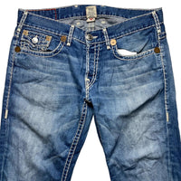 True Religion Big White Stitch Baggy Nathan Super T Blue Jeans (38W)