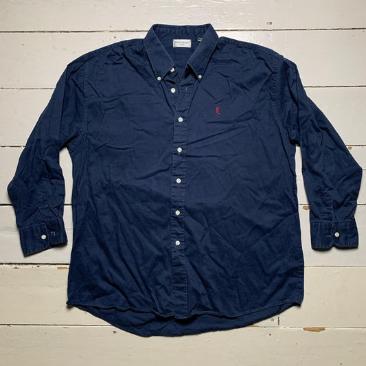 YSL Yves Saint Laurent Vintage Navy Shirt