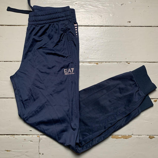 Emporio Armani EA7 Navy and White Trackpant Bottoms