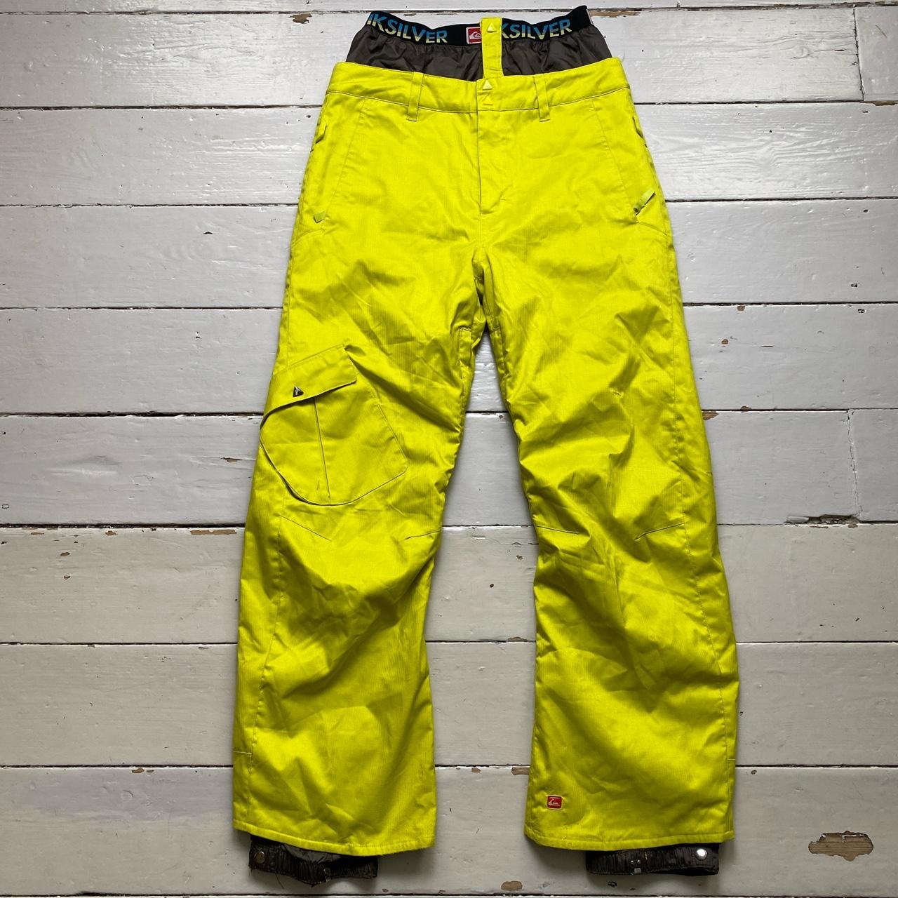 Quiksilver Neon Yellow Ski Pants / Trousers